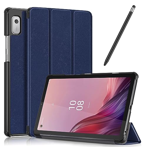 Heremore Hülle Tasche Kompatibel mit Lenovo Tab M9 2023 9 Zoll TB-310FU, Dreifach Falt Klapp Schutzhülle von N\H