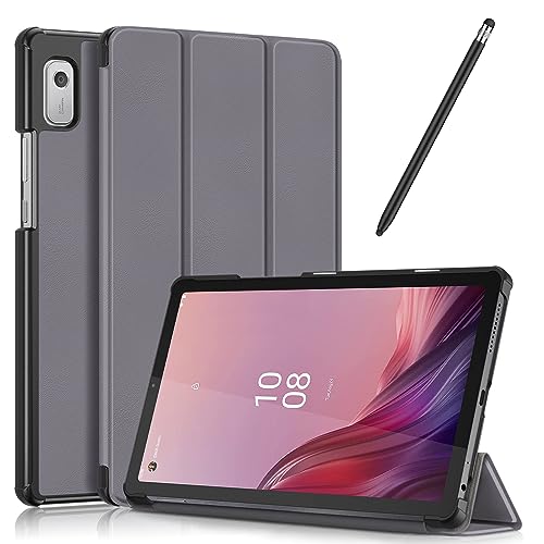 Heremore Hülle Tasche Kompatibel mit Lenovo Tab M9 2023 9 Zoll TB-310FU, Dreifach Falt Klapp Schutzhülle von N\H