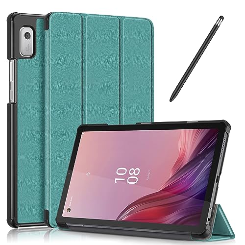 Heremore Hülle Tasche Kompatibel mit Lenovo Tab M9 2023 9 Zoll TB-310FU, Dreifach Falt Klapp Schutzhülle von N\H