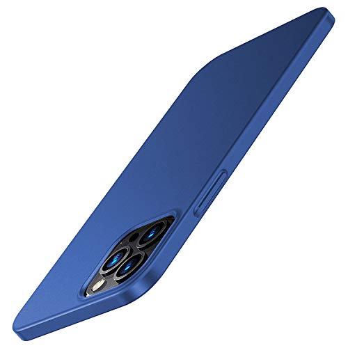 N/H Schutzhülle für iPhone 12 Pro, ultradünn, matt, Bumper aus Polycarbonat, matt, für iPhone 12 6,1 Zoll, Blau von N/H