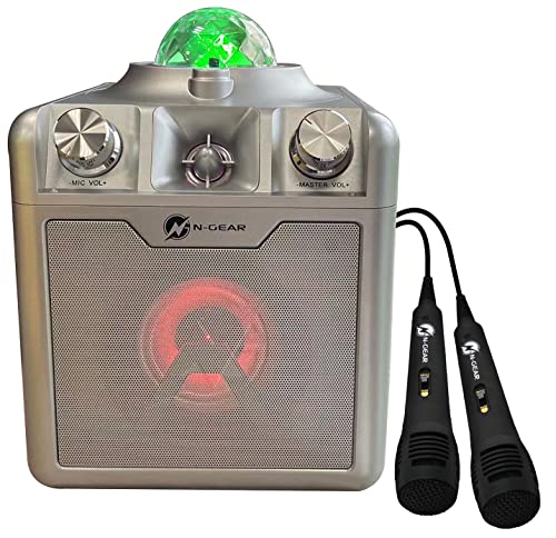 N-Gear Disco Star 710 Kinder Partybox Musikanlage und Karaoke Maschine mit Discokugel und Laser - 50 Watt Musikbox Bluetooth Lautsprecher mit Partylicht und Karaoke Mikrofon für Mädchen & Jungs SILBER N-Gear Disco Star 710 Kinder Partybox Musikanlage und Karaoke Maschine mit Discokugel und Laser - 50 Watt Musikbox Bluetooth Lautsprecher mit Partylicht und Karaoke Mikrofon für Mädchen & Jungs SILBER von N-Gear