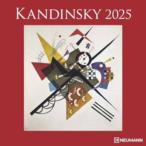 N NEUMANNVERLAGE - Kandinsky 2025 Broschürenkalender, 30x30cm, Wandkalender mit Abbildungen von Kandinsky, Mondphasen, viel Platz für Notizen und internationale Feiertage/Kalendarium von N NEUMANNVERLAGE