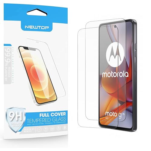 N NEWTOP 2 Stück Displayschutzfolie kompatibel mit Motorola G75 5G, GLASS FILM 0,3 mm 9H gehärtetes Glas Displayschutzfolie stoßfest kratzfest Displayschutz Außenfolie Monitor N NEWTOP 2 Stück Displayschutzfolie kompatibel mit Motorola G75 5G, GLASS FILM 0,3 mm 9H gehärtetes Glas Displayschutzfolie stoßfest kratzfest Displayschutz Außenfolie Monitor von N NEWTOP