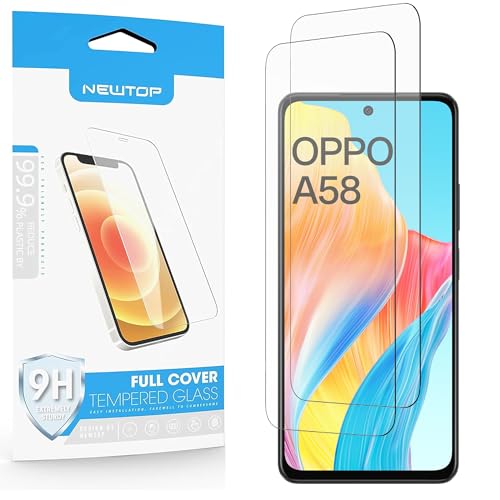 N NEWTOP 2 Stück Displayschutzfolie kompatibel mit OPPO A58 4G, GLASS FILM 0,3 mm 9H gehärtetes Glas Displayschutzfolie Anti-Scratch Displayschutz Außenfolie Monitor N NEWTOP 2 Stück Displayschutzfolie kompatibel mit OPPO A58 4G, GLASS FILM 0,3 mm 9H gehärtetes Glas Displayschutzfolie Anti-Scratch Displayschutz Außenfolie Monitor von N NEWTOP