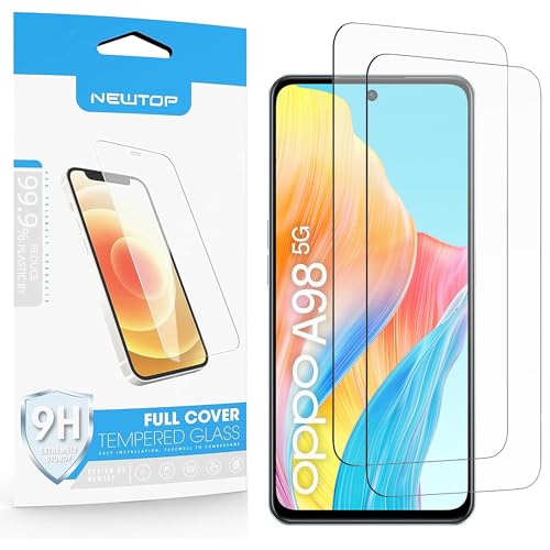 N NEWTOP 2 Stück Displayschutzfolie kompatibel mit OPPO A98 5G, GLASS FILM 0,3 mm 9H gehärtetes Glas Displayschutzfolie stoßfest kratzfest Schutzfilm Außenfolie Monitor N NEWTOP 2 Stück Displayschutzfolie kompatibel mit OPPO A98 5G, GLASS FILM 0,3 mm 9H gehärtetes Glas Displayschutzfolie stoßfest kratzfest Schutzfilm Außenfolie Monitor von N NEWTOP