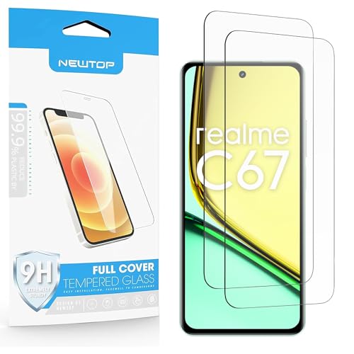 N NEWTOP 2 Stück Displayschutzfolie kompatibel mit Realme C67 4G, GLASS FILM 0,3 mm 9H gehärtetes Glas Displayschutzfolie stoßfest kratzfest Schutzfilm Außenfolie Monitor N NEWTOP 2 Stück Displayschutzfolie kompatibel mit Realme C67 4G, GLASS FILM 0,3 mm 9H gehärtetes Glas Displayschutzfolie stoßfest kratzfest Schutzfilm Außenfolie Monitor von N NEWTOP