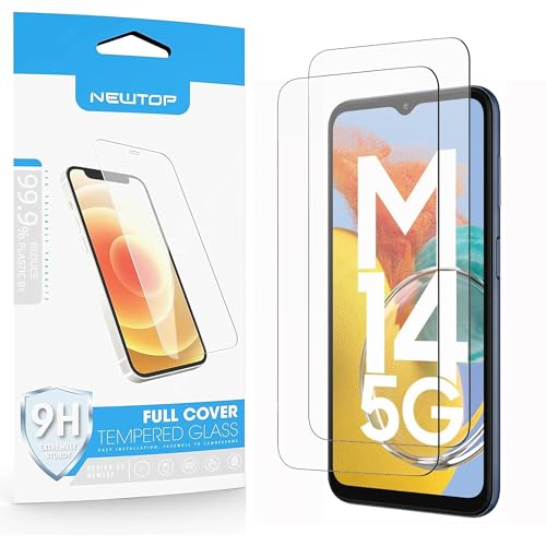 N NEWTOP 2 Stück Displayschutzfolie kompatibel mit Samsung Galaxy M14 5G, GLASS FILM 0,3 mm 9H gehärtetes Glas Displayschutzfolie stoßfest kratzfest Displayschutz Außenfolie Monitor N NEWTOP 2 Stück Displayschutzfolie kompatibel mit Samsung Galaxy M14 5G, GLASS FILM 0,3 mm 9H gehärtetes Glas Displayschutzfolie stoßfest kratzfest Displayschutz Außenfolie Monitor von N NEWTOP