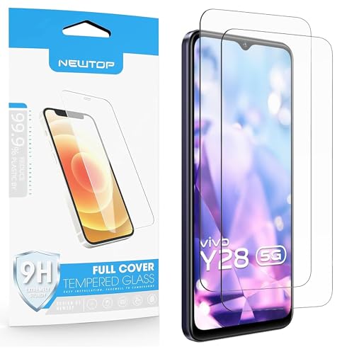 N NEWTOP 2 Stück Displayschutzfolie kompatibel mit Vivo Y28 5G und Y28S 5G, GLASS FILM 0,3 mm 9H gehärtetes Glas Displayschutzfolie Anti-Schock Kratzschutz Außenfolie Monitor N NEWTOP 2 Stück Displayschutzfolie kompatibel mit Vivo Y28 5G und Y28S 5G, GLASS FILM 0,3 mm 9H gehärtetes Glas Displayschutzfolie Anti-Schock Kratzschutz Außenfolie Monitor von N NEWTOP