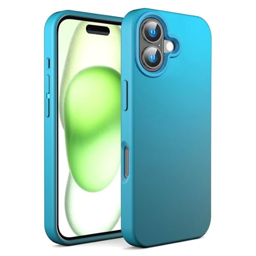 N NEWTOP ORI CASE Schutzhülle kompatibel mit iPhone 16, TPU-Silikon, halbstarr, Farben, Innenfutter aus Mikrofaser, weich, stoßfest, glatt, seidig, robust, Blau N NEWTOP ORI CASE Schutzhülle kompatibel mit iPhone 16, TPU-Silikon, halbstarr, Farben, Innenfutter aus Mikrofaser, weich, stoßfest, glatt, seidig, robust, Blau von N NEWTOP