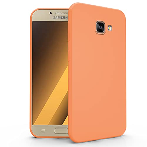 N NEWTOP Schutzhülle kompatibel für Samsung Galaxy A3 2017, TPU-Soft-Gel-Silikon, ultradünn, flexibel, rückseitige Schutzhülle (orange) von N NEWTOP