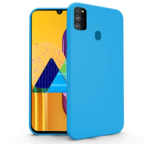 N NEWTOP Handyhülle, Handy Hüllen kompatibel für Samsung Galaxy M30S, TPU-Soft Gel, Silikon, ultradünn, flexibel, Rückseitenschutz (Hellblau) von N NEWTOP