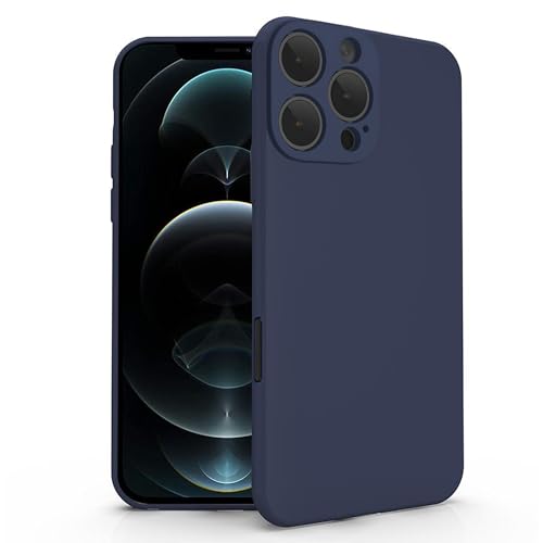 N NEWTOP Schutzhülle kompatibel mit Apple iPhone 16 Pro Max, Schutzhülle aus weichem TPU-Silikon, ultradünn, flexibel, Rückseitenschutz, Kameraschutz, stoßfest, farbige Schale (Blau) von N NEWTOP
