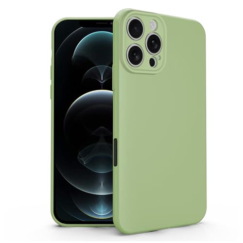 N NEWTOP Schutzhülle kompatibel mit Apple iPhone 16 Pro Max, Schutzhülle aus weichem TPU-Silikon, ultradünn, flexibel, Rückseitenschutz, Kameraschutz, stoßfest, farbige Schale (Grün) von N NEWTOP