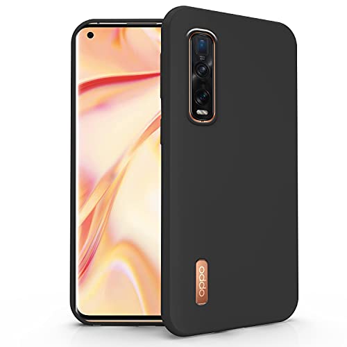 N NEWTOP Schutzhülle kompatibel mit Oppo Find X2 Pro TPU Soft Gel Silikon Ultra Dünn Flexible Rückseite Schutzhülle (Schwarz) von N NEWTOP