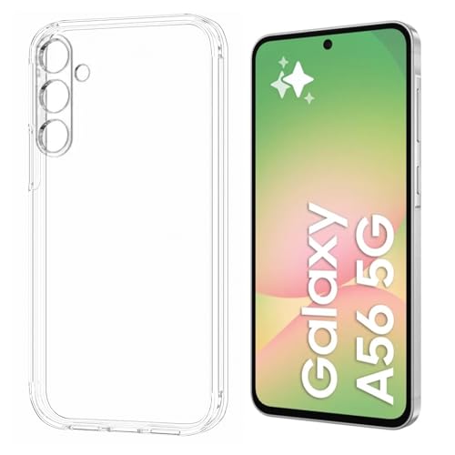 N NEWTOP Schutzhülle kompatibel mit Samsung Galaxy A56 5G, weiches TPU-Silikon, kratzfest, transparent, dünn, flexibel, Rückseitenschutz (nur Cover) von N NEWTOP