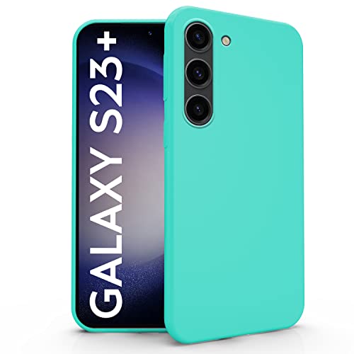 N NEWTOP Schutzhülle kompatibel mit Samsung Galaxy S23 Plus, TPU-Soft-Gel-Silikon, ultradünn, flexibel, hinten, stoßfest, Schutzhülle (Türkis) von N NEWTOP