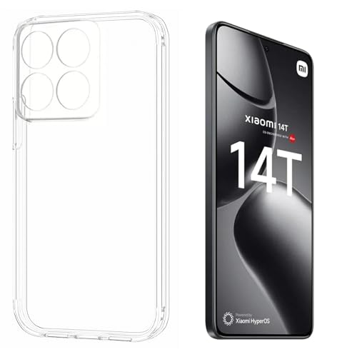 N NEWTOP Schutzhülle kompatibel mit Xiaomi 14T, weiches TPU-Silikon, kratzfest, transparent, dünn, flexibel, Rückseitenschutz (nur Cover) von N NEWTOP