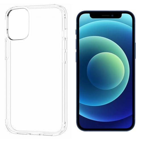 N NEWTOP Schutzhülle kompatibel mit iPhone 12 Pro, weiches TPU-Silikon, stoßfest, kratzfest, transparent, dünn, flexibel, Rückseite zum Schutz des Displays, Monitor (nur Cover) von N NEWTOP