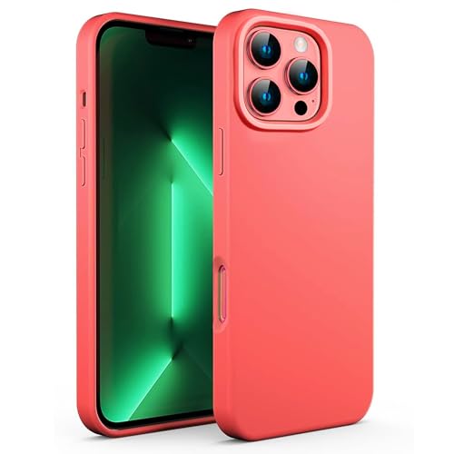 N NEWTOP Schutzhülle kompatibel mit iPhone 16 Pro, ORI Case TPU Silikon halbstarr Farben Innenfutter Mikrofaser weich Schutz Anti-Schock glatte Hülle langlebig (Orange) von N NEWTOP