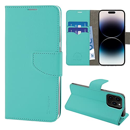 N NEWTOP Schutzhülle kompatibel mit iPhone 16 Pro Max, HQ seitliche Schutzhülle mit Magnetverschluss, Brieftasche, Kunstleder, Standfunktion, kompletter Schutz, TPU, stoßfest, Basisschale (Türkis) N NEWTOP Schutzhülle kompatibel mit iPhone 16 Pro Max, HQ seitliche Schutzhülle mit Magnetverschluss, Brieftasche, Kunstleder, Standfunktion, kompletter Schutz, TPU, stoßfest, Basisschale (Türkis) von N NEWTOP