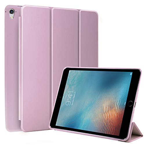 N Newtop Schutzhülle für Apple iPad Pro 9,7 Zoll (2016), Flip-Case, ultradünn, leicht, Standfunktion, Wake-/Sleep-Funktion, aus Kunstleder, Lila von N NEWTOP