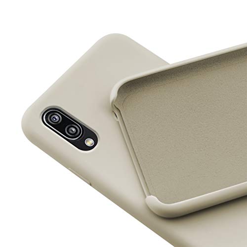 N Newtop Schutzhülle kompatibel mit Huawei P20 Lite, Ori Case Schale TPU Silikon halbstarr Farben Mikrofaser innen weich (Beige) von N NEWTOP