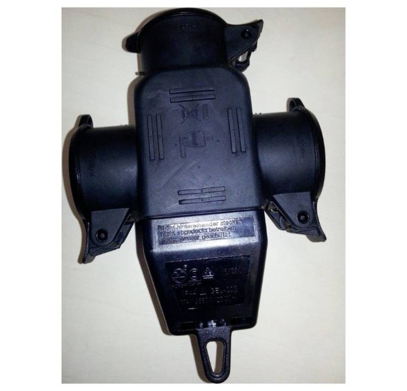 N & L N & L 10195 3fach-Kupplung Gummi 230 V Schwarz IP44 Steckernetzteil von N & L