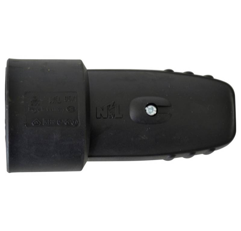 N & L N & L 11390 Schutzkontaktkupplung Gummi 230 V Schwarz IP20 Steckernetzteil von N & L
