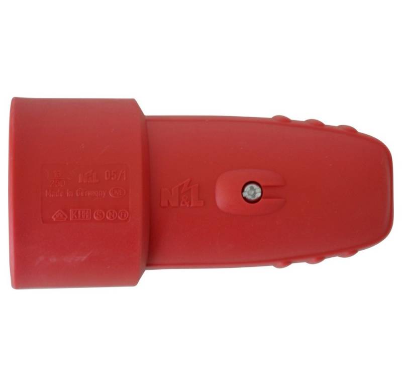 N & L N & L 17132 Schutzkontaktkupplung Gummi 230 V Rot IP20 Steckernetzteil von N & L