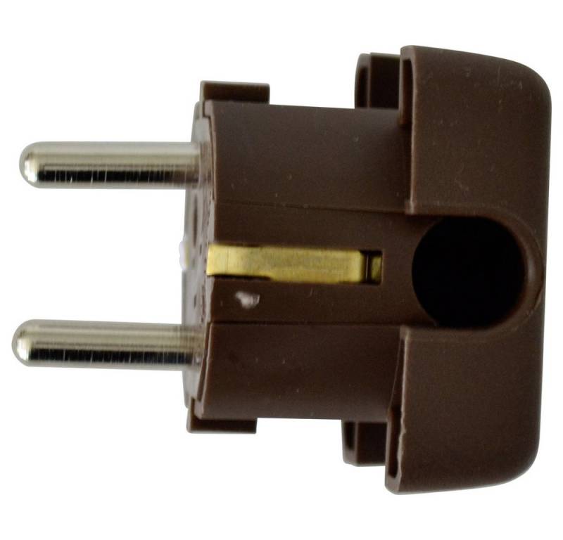N & L N & L 17220 Schutzkontakt-Flachstecker Kunststoff 230 V Braun Steckernetzteil von N & L