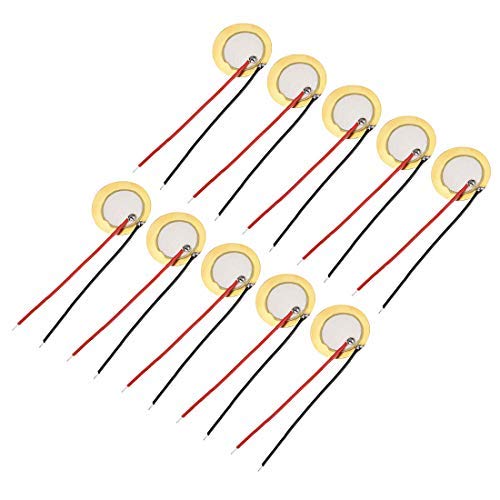 10 Piezo-Scheiben, 20 mm, Akustikaufsammler, vorverkabeltes Mikrofon, Trigger Akku Gitarre von NA