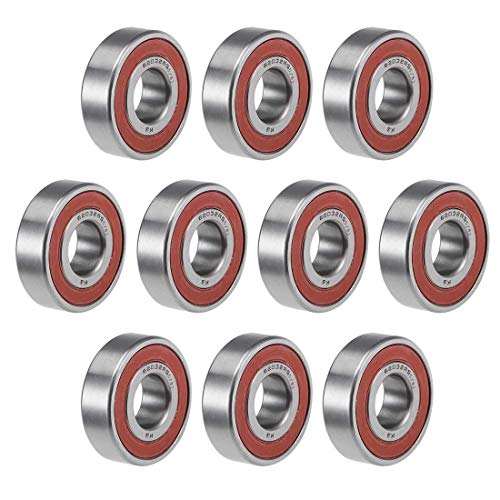 6203-10-2RS Rillenkugellager, 5/8 Zoll, Innendurchmesser 40 mm, OD 12 mm, doppelte Bohrung, versiegelt, aus Chromstahl, Z2, 10 Stück von NA