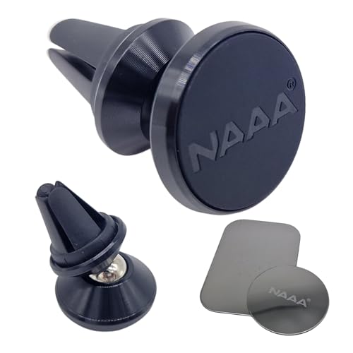 NAAA KFZ Handyhalterung Auto Magnet Lüftung, Universal Handyhalter Auto Zubehör mit starken Magneten + Metallplatte, Kompatibel für iPhone Samsung Huawei - Schwarz NAAA KFZ Handyhalterung Auto Magnet Lüftung, Universal Handyhalter Auto Zubehör mit starken Magneten + Metallplatte, Kompatibel für iPhone Samsung Huawei - Schwarz von NAAA