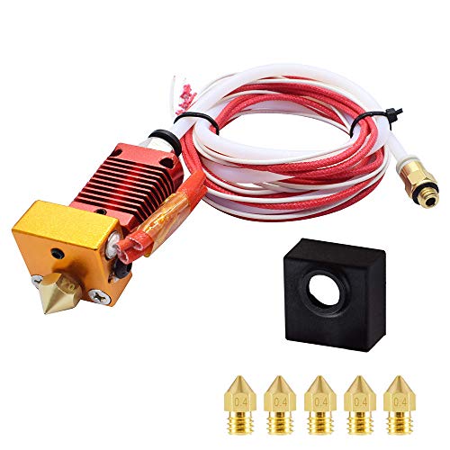 NACAIKJ 6pcs Hotend 3D Drucker Extruder Montiert 5 x 0,4 mm Düse Hot End 24V 40W Metall Extruder Hotend Kit für Ender 3 Ender 3 Pro von NACAIKJ