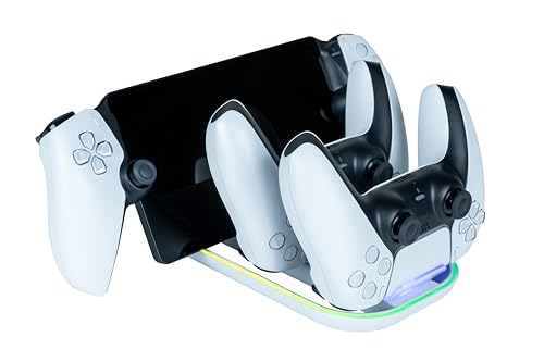 Dual-Halterung für PS5-Controller und Playstation-Portal mit RGB-Anzeigeleuchte. Nacon Dual-Halterung für PS5-Controller und Playstation-Portal mit RGB-Anzeigeleuchte. Nacon von NACON