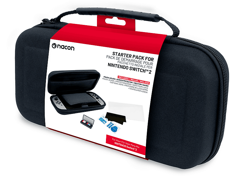 NACON Hartschalentasche Größe L für Nintendo Switch™2 Gaming-Zubehör, Schwarz von NACON