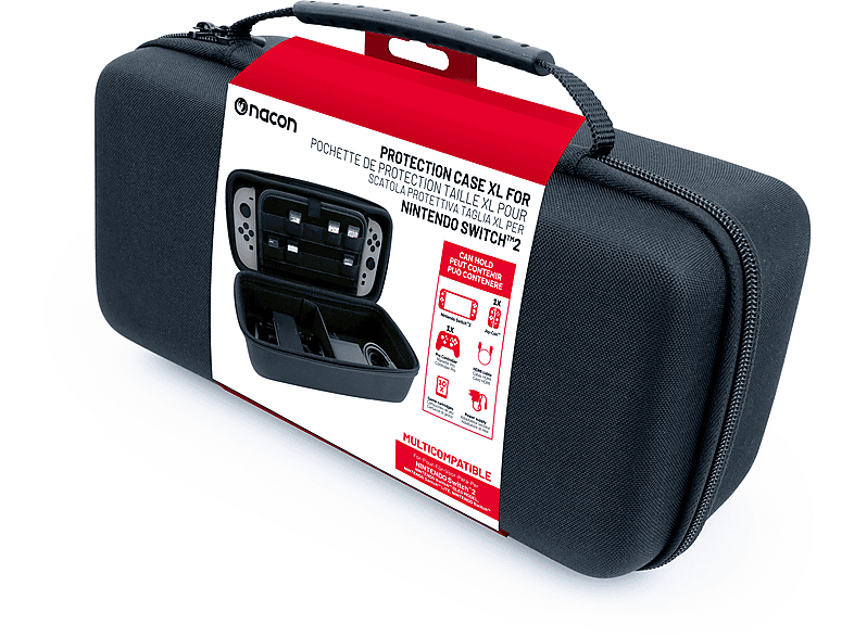 NACON Hartschalentasche XL für Nintendo Switch™2 Gaming-Zubehör, Schwarz von NACON