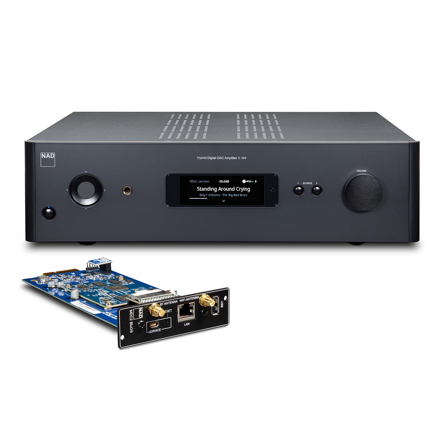 NAD C 399 + NAD MDC2 BluOS-D Stereo-Verstärker mit Streaming von NAD