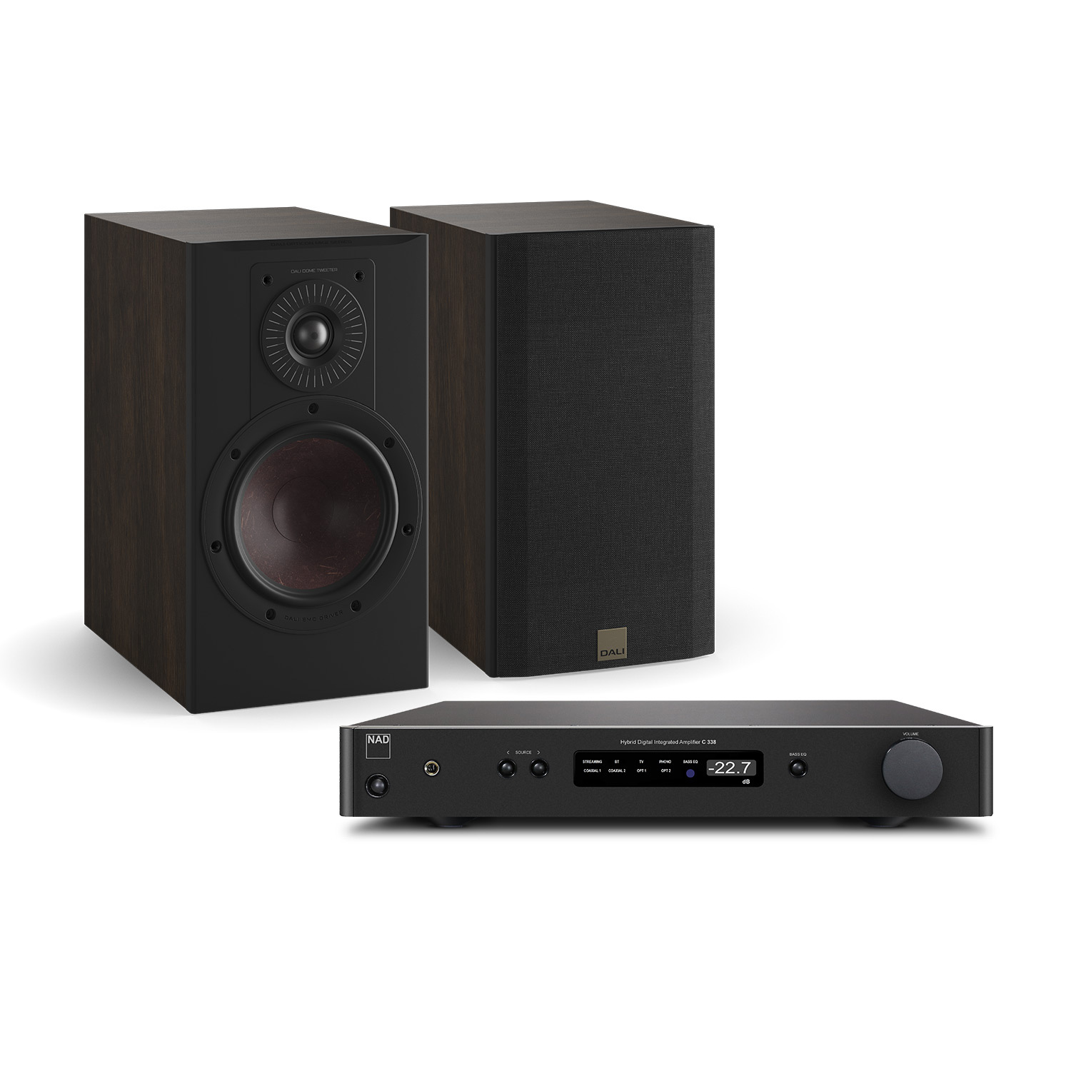 NAD C338 + Dali OPTICON 2 Mk2 Stereo-Anlage von NAD