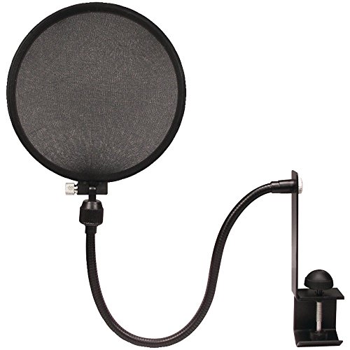 Nady 15,2 cm (6 Zoll) Mikrofon Pop Filter Windschutz mit flexiblem Schwanenhals und Metallstabilisierungsarm (LSF-1) von NADY