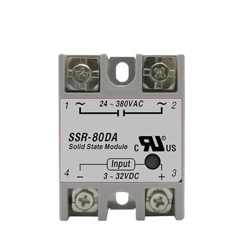 SSR-100DA SSR 100A Halbleiterrelaismodul DC3-32V Eingang AC24-380V Ausgang for PID-Temperaturregelung von NAETCVMM