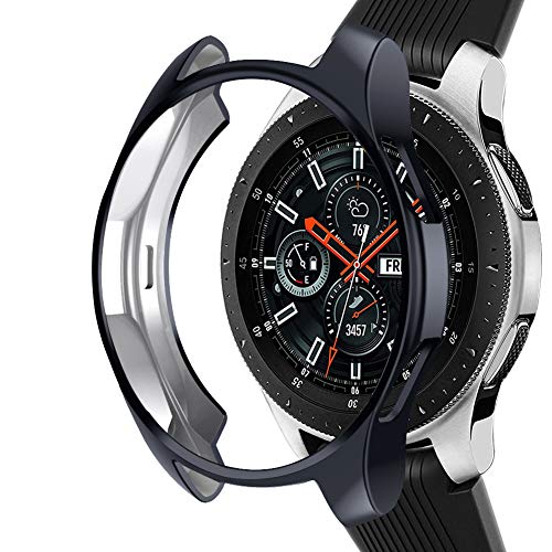 Case Compatible with Samsung Galaxy Watch 46mm, NAHAI TPU Slim Plated Case Shock-Proof Cover All-Around Protective Bumper Shell for Galaxy Watch 46mm Smartwatch (Gray) von NAHAI
