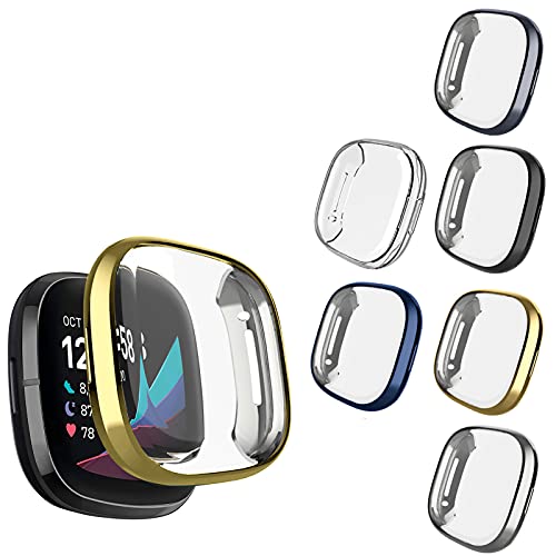 Nahai Schutzhülle kompatibel mit Fitbit Sense/Fitbit Versa 3 Displayschutzfolie, rundum ultradünn, beschichtet, kratzfest, für Fitbit Sense/Versa 3 Smartwatch #1 von NAHAI