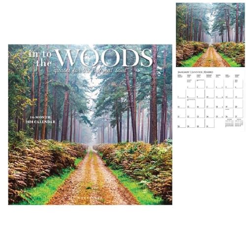 2024 Wandkalender Into The Woods | Landschaftswandkalender 2024 | Wandkalender Mit Landschaftsbild | Monatlicher Wandkalender Zum Aufhängen | Monatlicher Wandkalender Go Into Forest von NAIYAN