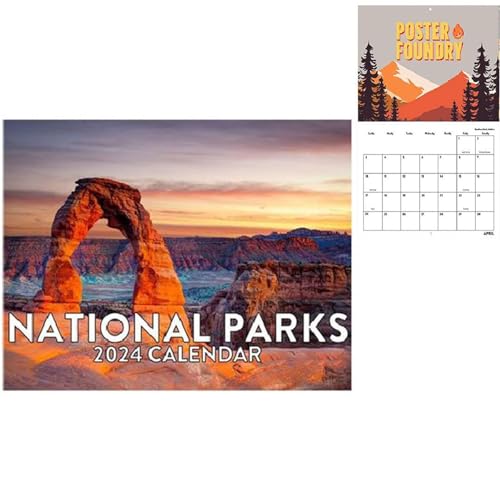 Kalender Nationalparks 2024 - National Parks 2024 Calendar | Monatlicher Wandkalender Mit Wunderschönen Landschaftsfotos Der Am Stärksten Geschützten Gebiete Amerikas von NAIYAN