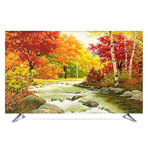 NAKAN Hülle Bezug für TV Schutz 22-80 Zoll Anti-Staub Polyester Staubschutz Hülle Bezug für Standfernseher/Montage-Fernseher Gemälde Drucken Kunst-Dekor(Color:Bäume,Size:65in) von NAKAN