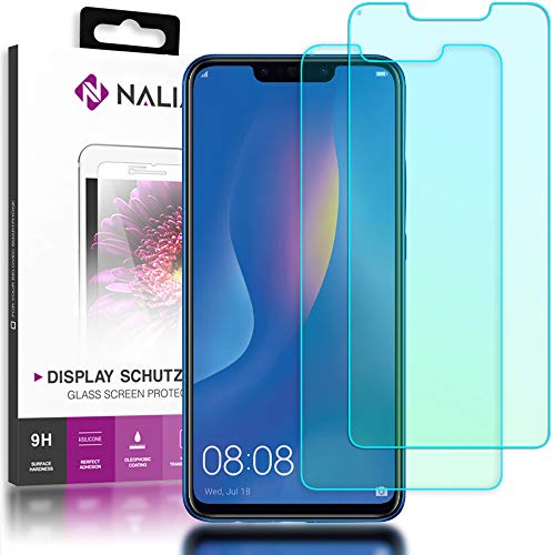 NALIA (2-Pack Schutzglas kompatibel mit Huawei P Smart Plus, 9H Full-Cover Display Schutz Glas-Folie, Dünne Handy Schutzfolie Bildschirm-Abdeckung Schutz-Film Screen Protector Glass - Transparent von NALIA