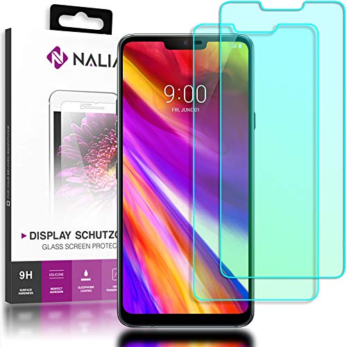 NALIA (2-Pack) Schutzglas kompatibel mit LG G7 ThinQ, 9H Cover Display Schutz Glas-Folie, Dünne Handy Schutzfolie Bildschirm-Abdeckung, Schutz-Film Screen Protector Tempered Glass - Transparent von NALIA