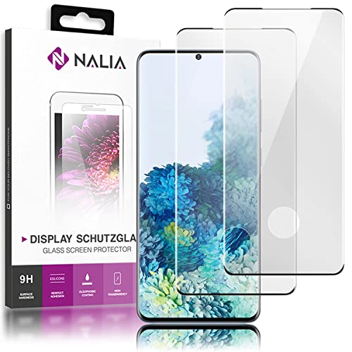 NALIA (2x Schutzglas kompatibel mit Samsung Galaxy S20 Plus Glas, 9H Full-Cover Hartglas Displayschutzfolie Screen Protector, Handy Bildschirm-Abdeckung Displayschutz Tempered Glass Schutzfolie Klar von NALIA