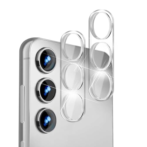 NALIA 2x Kamera-Schutzglas kompatibel mit Samsung Galaxy S24 Plus Glas, Klarer Kratzfester Linsen-Schutz für Rückkamera, Gehärtete Glasfolie mit Zwischenraum-Abdeckung, Anti-Gelb Kameraschutz von NALIA
